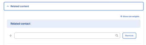 Related contact lookup field in the Drupal back end
